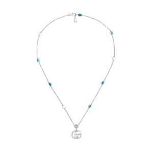 구찌 더블 G 마더 펄 네클리스 실버 에이지드 피니쉬 527399-J8474-8517