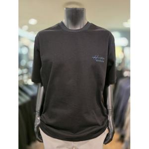 [바쏘옴므][바쏘옴므] Z2KR26A S/S 블렉 백프린팅 세미오버핏 반