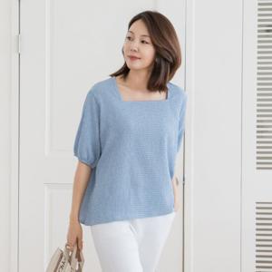 엄마옷 마담4060 퐁퐁체크블라우스 반팔블라우스 -ZBL2505049-