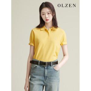 [올젠]베이직 와플 면 카라 티셔츠 (ZLD2TT2101)
