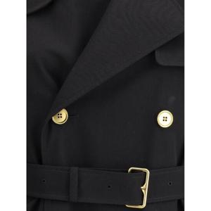 BURBERRY Castleford long Trench Coat with Check collar 8113633_A1189
