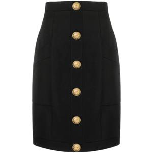 25 SS 발망 발망 버튼 장식 울 스커트 VF0LC010167L TP437953708