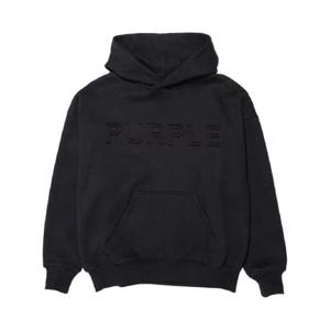 25 SS 퍼플브랜드 엠보스드 로고 플리스 후드티 P401HBBH423 TP432305139