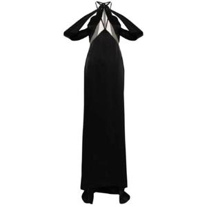 25 SS 데이비드 코마 튤 디테일 새틴 이브닝 드레스 PF24DK24DLA TP432080041