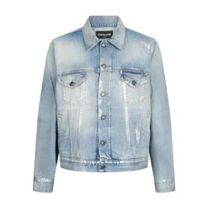 25 SS 로베르토 카발리 디스트레스드 데님 재킷 UMJ415VT001 TP437966193
