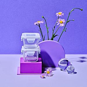 글라스락 클래식 라일락 210ml 2조