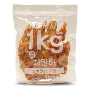 테비 강아지 치킨바 사사미 1kg 애견 건조 실속 간식