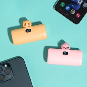 카카오프렌즈 빼꼼 도킹형 고속충전 보조배터리 5000mAh