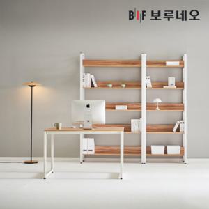 [착불] 보루네오 뮤지 5단 철제 책장 책상 거실 서재 인테리어 만화 책꽂이 모듈 2000 R세트