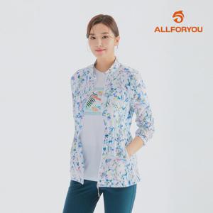 [올포유] [모델착장] 여성 폴리 프린트 점퍼 AWJUL4171-100_G