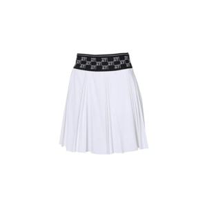 [와이드앵글] WWM23Q71W2   여성 WG 체커보드 밴드 플리츠 스커트 L (White)