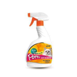 포르티 캣 항균 탈취제 1000ml(베이비파우더향) 애묘찰취제 고양이냄새제거 반려묘탈취제 고양이향수 냄세