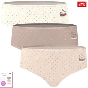 BYC귀여운도트필나염쥬니어학생삼각팬티3매입JCF6036