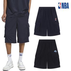 NBA 남녀공용 어센틱 팀 메쉬 오버핏 카고 반바지 N252TP056P