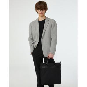 헤지스 액세서리 남성 24FW 블랙 로고프린트 가죽 토트백 WUBA4F357BK