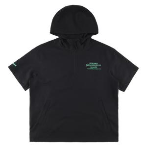 르꼬끄 유니 반팔 후드 아노락 자켓 QQ223LJK45BLK