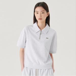 [FILA] 기능성 면혼방 반집업 반팔 카라티 (FS2TSG2151F_WTM)