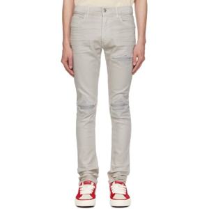 25 SS 아미리 남성 그레이 왁스 MX1 데님 진 242886M186044
