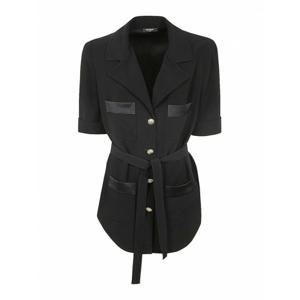 [BALMAIN] 여성 셔츠 Ss 4 포켓 크레이프 Saharian CF0HN015VB000PA 블랙 /8
