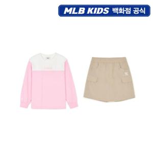[MLB키즈] 바시티 여아 티셔츠 세트(7FS1V0241-50PKP)