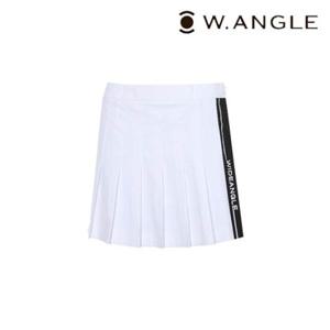 [와이드앵글] WWM23Q19W2 CO 사이드 배색 플리츠 큐롯 L (White)