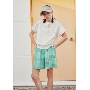 [블루테일]AZC4PT02GN 리조트 그린체크 숏팬츠