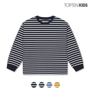[탑텐키즈][탑텐키즈] 남아 스트라이프 9부 티셔츠_MKC3TS1001