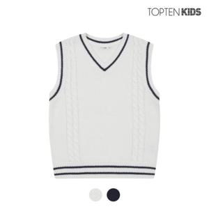 [탑텐키즈][탑텐키즈] 남아 케이블 니트 베스트_MKD1ES1201