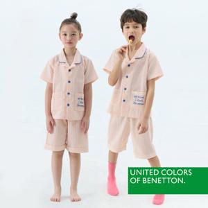 [베네통] 베네통 키즈 시어서커 파자마세트 오렌지 BNKPJ5M10T