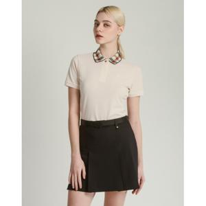 닥스 골프 여성 24SS ONLINE EXCLUSIVE 아이스코튼 반팔 베이지 폴로 티셔츠 DNTS4B901I1