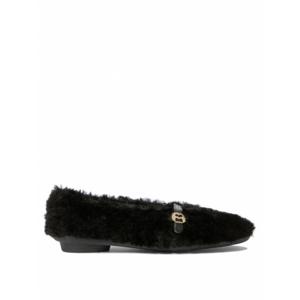 [SALVATORE FERRAGAMO] 여성 Noella 퍼 쉬어링 발레 플랫 0776270 블랙 /3