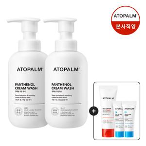 [아토팜] 판테놀크림워시 300mlX2 +(로션60ml+워시20ml*2 6/2~8)