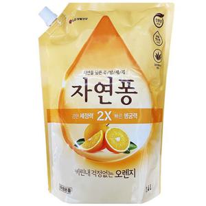 자연퐁 비린내 걱정없는 오렌지 주방세제 1.4L 가정용