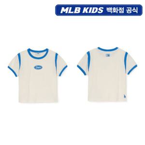 [MLB키즈PG] 바시티 여아 라운드 로고 크롭 티셔츠 (7FTSV0153-07CRD)