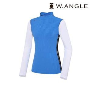 [와이드앵글] WWM23214B8  CO W.ICE 소프트 골지 반넥 티셔츠 L (Blue)