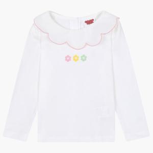 [코코리따]꽃잎카라 티셔츠CELA23SE3