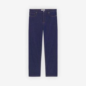 메종키츠네 다크 블루 스트레이트 데님 진 NM01123WW0081 P470