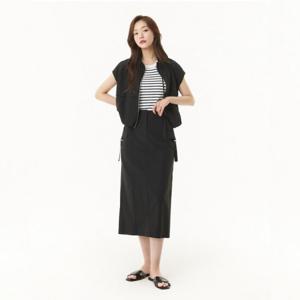 플라스틱아일랜드  반밴딩 H라인 유틸리티 스커트 (PR2WS502)