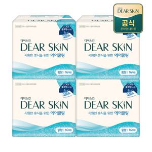디어스킨 에어쿨링 여름 생리대 중형 16P x 4팩