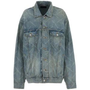 25 SS 발렌시아가 로고 프린트 데님 재킷 773616TPW53 TP432004036