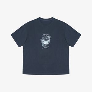 [지이크]S/S 지이크X데스툴 프린팅 오버핏 반팔 티셔츠 PII8111