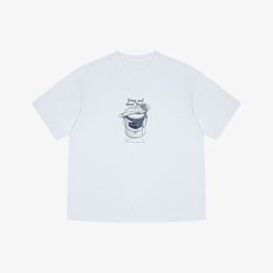 [지이크]S/S 지이크X데스툴 프린팅 오버핏 반팔 티셔츠 PII8112