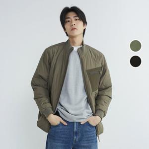 [버커루]남성 폴리 사선퀼팅 하이넥 패딩 점퍼 B234JP360P