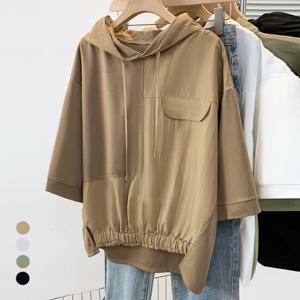KARRA 프론트헴라인밴딩티셔츠_A5M0634