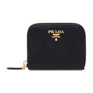 25SS 프라다 사피아노 메탈 로고 지퍼 동전지갑 블랙 1MM268 QWA F0002