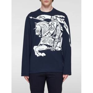 [BURBERRY] 남성 스웨터 롱슬리브 코튼 티셔츠 위드 맥시 로고 8092945 Blue /6