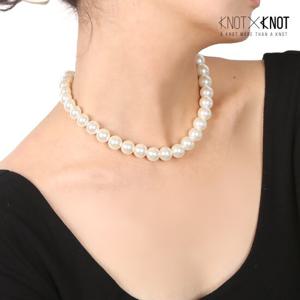 [KNOTXKNOT] 필수 러블리템 12mm 국내산 와이어 진주 목걸이