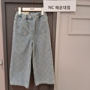 [오후]편한 멋쟁이 팬츠~체크 포켓 와이드 데님 OHTJ24152