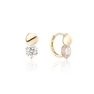 [GB] 더블 스톤 원터치 10K GOLD 귀걸이 LOTO1001T