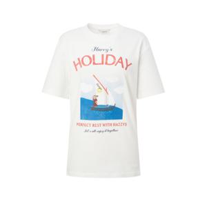 헤지스 여성 25SS 시즌오프CAPSULE박시핏 반팔 그래픽 티셔츠 화이트 HSTS5BS15WT